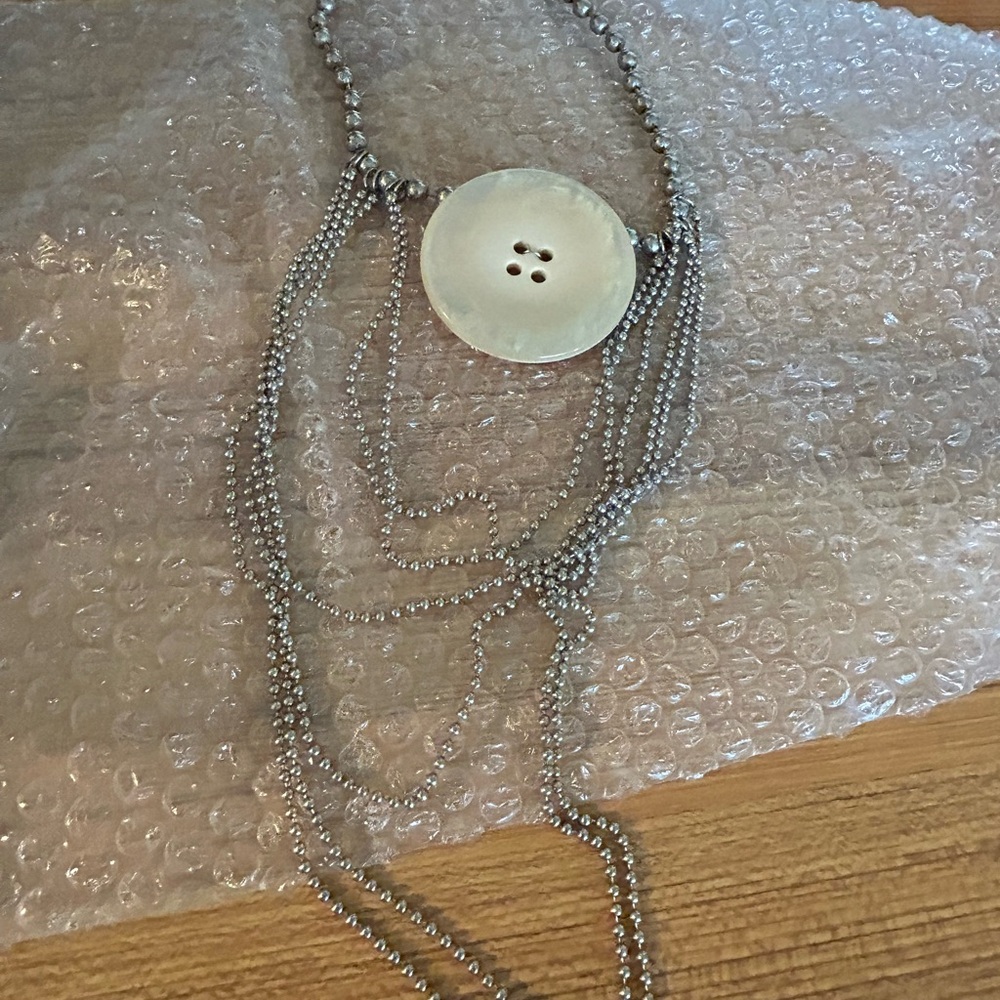 Realm by Jesse Walker pearl button necklace